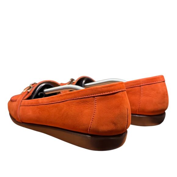 AEROSOLES Stitch'N Turn 11W Burnt Orange Suede Loafers Tassel Casual Comfort - Picture 3 of 12